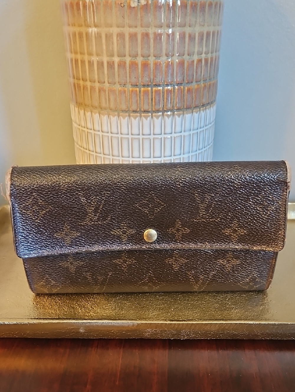Louis Vuitton Brown Monogram Snap Continental Wallet Project Piece